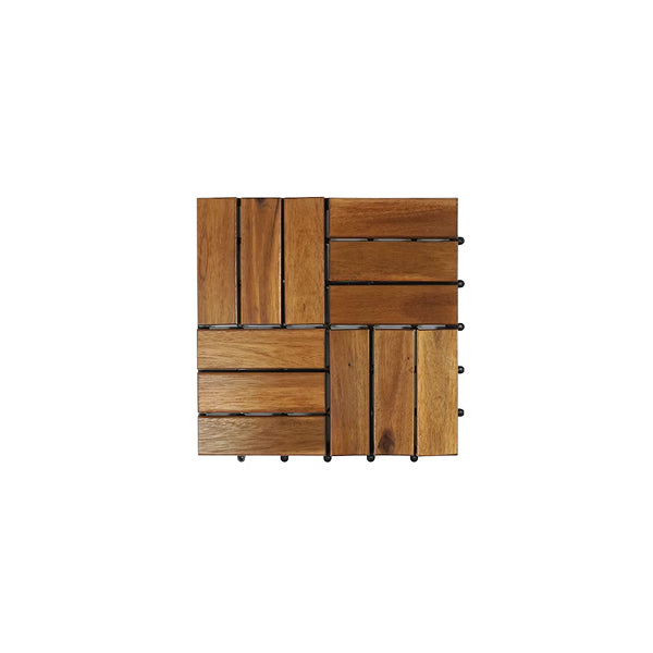 HDG 11.75 in. x 11.75 in. Acacia Wood Deck Tile for Indoor & Outdoor – 9 Tiles/Box (8.73 sq. ft./Box)