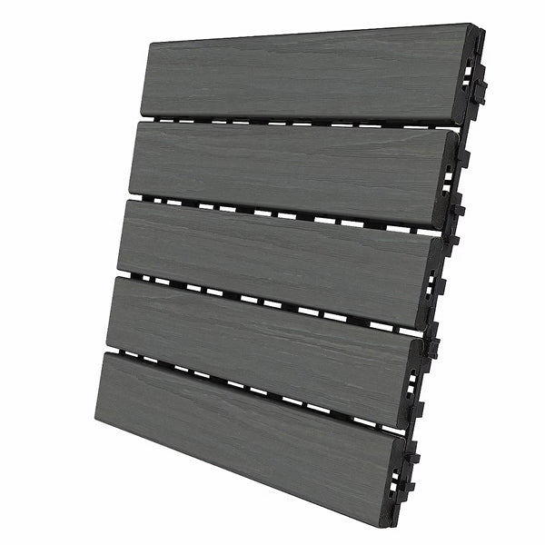 Aura 12" x 12" Deck and Balcony Tile (6 sq. ft./case) Driftwood
