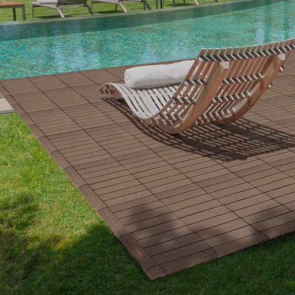 Creative Surfaces® 3" x 3" Composite Deck Tile Corner Trim – 4-Pack Cypress