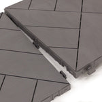 Load image into Gallery viewer, Easy Tile 12&quot; x 12&quot; Parquet Deck Tile (6-Pack) Shadow

