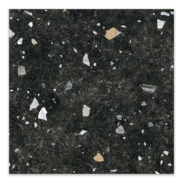 Modamo Barreta Terrazzo Matte Black 26-inch x 26-inch Porcelain Floor & Wall Tile (14.10 Sq.Ft./Case)