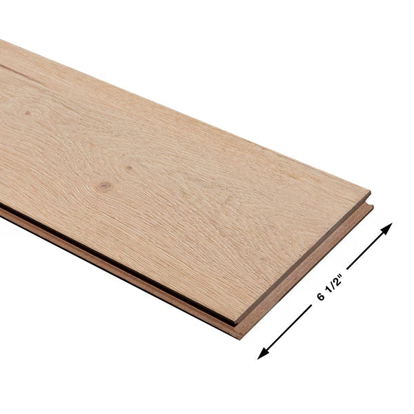Plancher de bois franc d'ingénierie Malibu Wide Plank en chêne français Marshalls, 3/8 po d'épaisseur x 6,5 po de largeur (23,64 pi²/caisse)