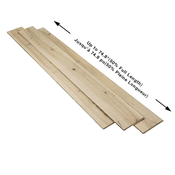 Plancher de bois franc d'ingénierie Malibu Wide Plank Maple Estero, 1/2 po d'épaisseur x 7,5 po de largeur (23,31 pi²/caisse)