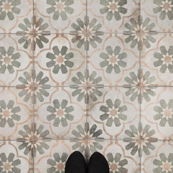 Merola Tile D’Anticatto Decor Florence Porcelain Floor and Wall Tile 8.75 inch x 8.75 inch x 0.38 inch – 11.25 sq. ft./Case, Matte Textured Rustic Finish