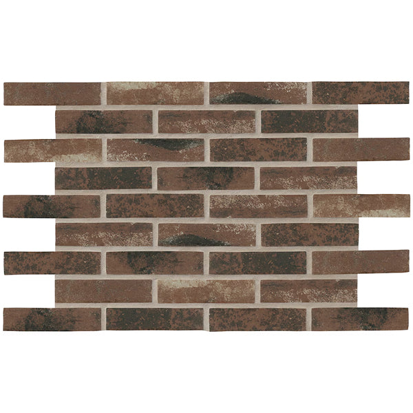 MSI Stone ULC Capella Red Brick Porcelain Tile 0.35 inch Thick 2 inch x 10 inch 5.15 sq. ft./Case Matte Brick Look Floor and Wall Tile