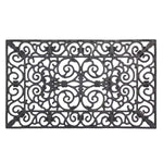Charger l'image dans la visionneuse de galerie, Home Decorators Collection Iron Scroll 18 inch x 30 inch Black Rubber Doormat – Non-Slip Indoor Outdoor Entrance Mat