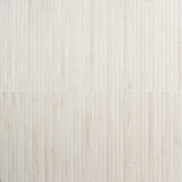 Ivy Hill Tile Montgomery Ribbon White Porcelain Tile – 0.39 inch Thick, 24 inch x 48 inch, 15.49 sq.ft/Case – Matte Finish
