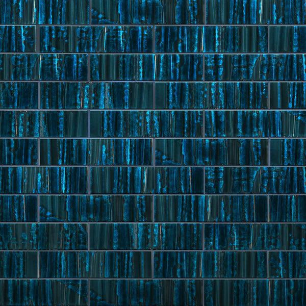 Merola Tile Joliet Prisma Sapphire 3 inch x 12 inch Ceramic Wall Tile 10.92 sq ft/case – Glossy 3D Fluted Finish