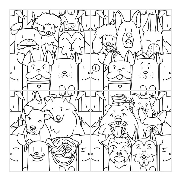 Modamo Gran Canaria White Dog Design Porcelain Floor and Wall Tile 10 inch x 10 inch x 0.35 inch – 10.76 sq. ft./Case, Polished Decorative Finish