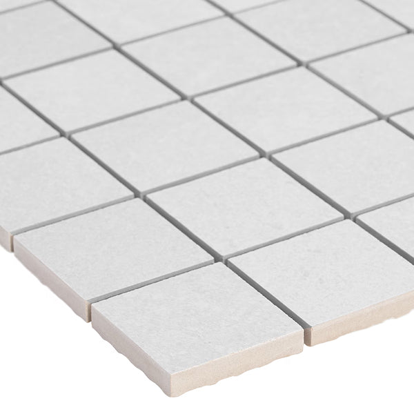 Ivy Hill Tile Copley Bianco Porcelain Mosaic Tile 0.39 inch Thick 12 inch x 12 inch 5.82 sq ft/case Matte