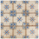 Load image into Gallery viewer, Merola Tile Mirambel Azul 13 inch x 13 inch Ceramic Floor and Wall Tile – 12.2 sq. ft. per Case, Matte Textured Finish