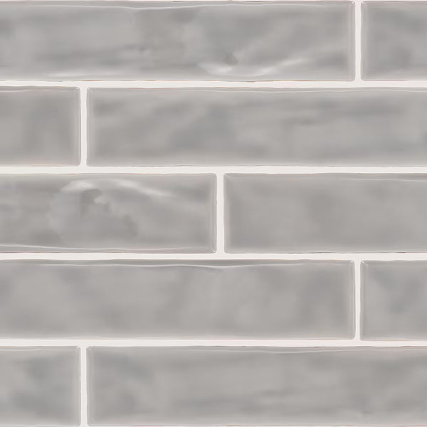 Dal Tile Artistic Reflections Rain 2 inch x 10 inch Glazed Ceramic Undulated Wall Tile – 5.24 sq. ft. per Case, Glossy High Sheen Finish