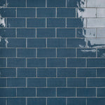 Load image into Gallery viewer, Merola Tile SAMPLE - Castillo Denim 2.88 inch x 5.88 inch Ceramic Subway Wall Tile, Glossy Blue Finish