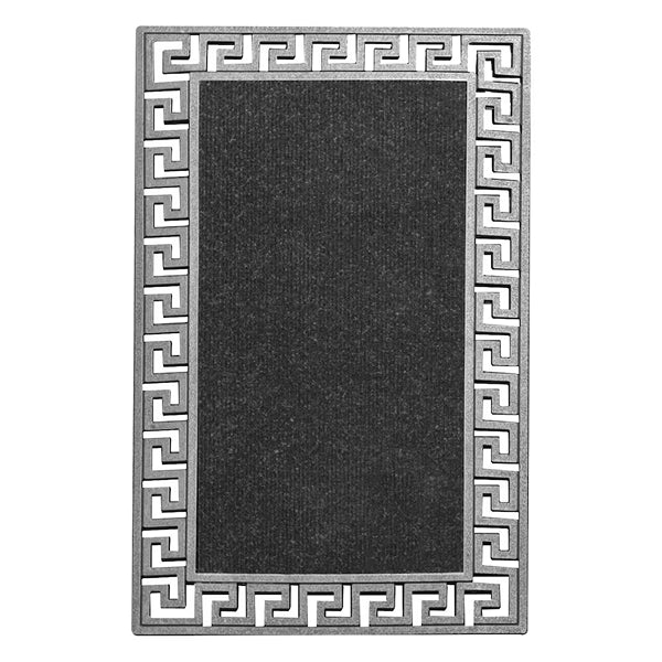 Modern Homes Mosaic Mantel Silver 1 ft. 6 inch x 2 ft. 6 inch Indoor/Outdoor Rectangular Accent Mat – Non-Slip PVC Entrance Mat