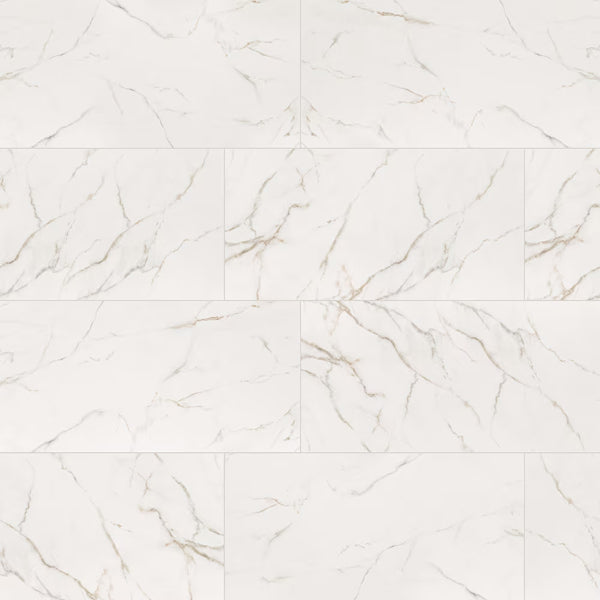 MSI Stone ULC Leonardo Venato Porcelain Tile 0.37 inch Thickness 24 inch Width 16 sq. ft. Coverage Polished Finish Marble Look