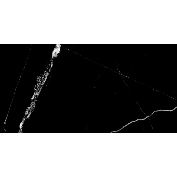 Anatolia Noir Abyss Porcelain Tile 0.34 inch Thickness 12 inch Width Matte Rectified 12 inch x 24 inch Floor and Wall Tile