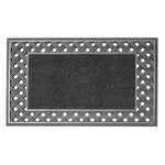 Charger l'image dans la visionneuse de galerie, Floor Choice Engraved 18 inch x 30 inch Silver Door Mat – Non-Slip Indoor Outdoor Entrance Mat