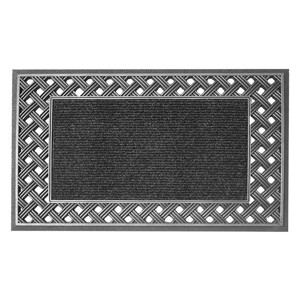 Floor Choice Engraved 18 inch x 30 inch Silver Door Mat – Non-Slip Indoor Outdoor Entrance Mat