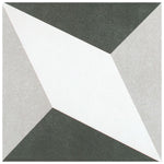 Charger l'image dans la visionneuse de galerie, Merola Tile Twenties Diamond 7.75 inch x 7.75 inch Ceramic Floor and Wall Tile 11.11 sq ft/case – Geometric Matte Finish