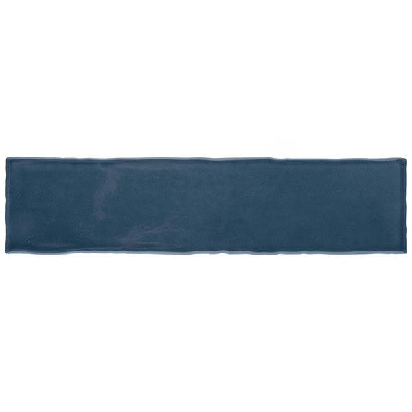Merola Tile Castillo Denim 3 inch x 12 inch Ceramic Wall Tile – 5.72 sq. ft. per Case, Glossy Handmade Subway Look