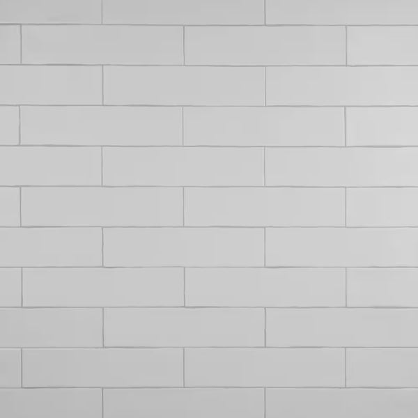Merola Tile Chester Matte Bianco Ceramic Wall Tile 0.38 inch Thick 3 inch Wide 5.72 sq ft/case Satin Subway Finish