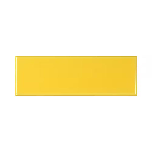 Modamo Chromie Yellow 3-inch x 9-inch Glossy Ceramic Wall Tile – 2.97 sq.ft. per Case