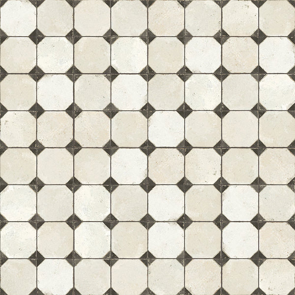 Carrelage en céramique pour sol et mur Merola Tile Kings Yard Nero 44,78 cm x 44,78 cm – 1,02 m²/caisse Motif mat