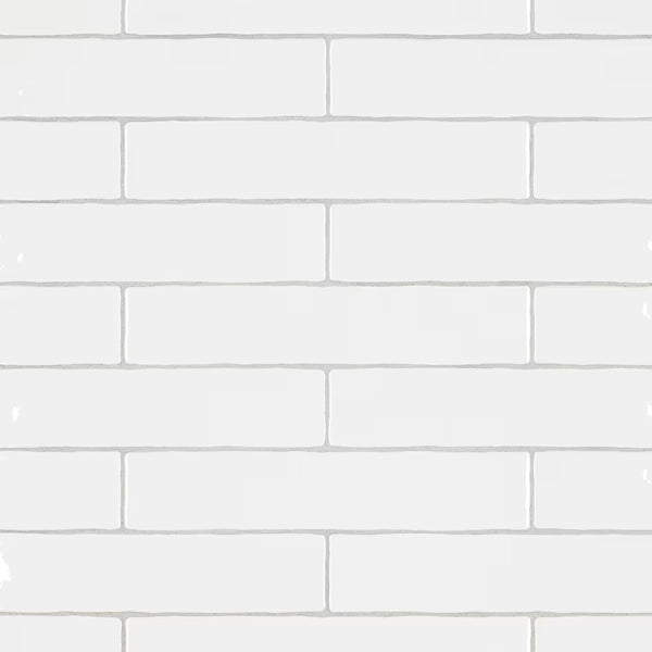 Merola Tile Chester Bianco 2 inch x 10 inch Ceramic Wall Tile 13.44 sq ft/case – Glossy Subway Style Finish