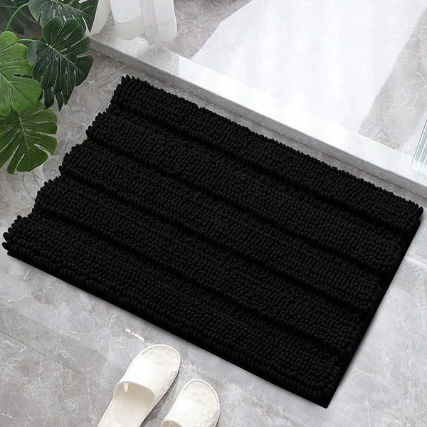Faddis Soft Striped Rectangle Absorbent Non-Slip Bath Rug