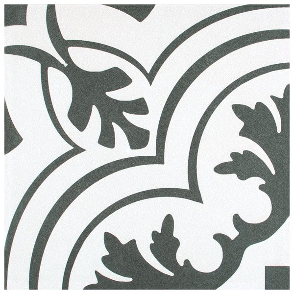 Merola Tile Twenties Vintage 7-3/4 inch x 7-3/4 inch Textured Ceramic Floor and Wall Tile – 11.11 sq. ft. per Case