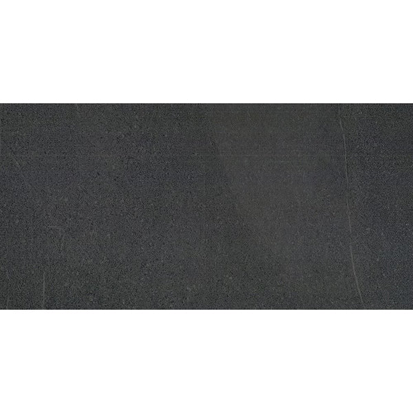 Mono Serra Evo Black Porcelain Tile 12 inch x 24 inch – 11.63 sq. ft. per Case Matte Glazed Finish