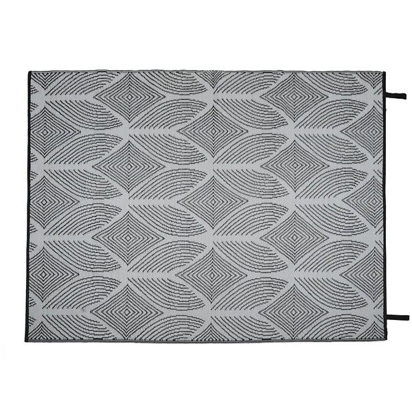 StyleWell Grey Geo Grey 5 ft. x 7 ft. Reversible Outdoor Area Rug – Contemporary Indoor/Outdoor Polypropylene Rug