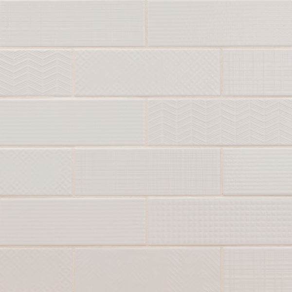 MSI Stone ULC Citylights 3D Mix Glossy Ceramic Tile 0.31 inch Thickness 4 inch Width 9.9 sq. ft. Coverage Wall Tile