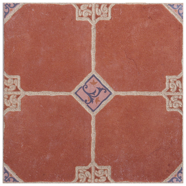 Merola Tile Sevilla 17-3/4 inch x 17-3/4 inch Ceramic Floor & Wall Tile – 17.76 sq. ft. per Case, Rough Textured Matte Finish