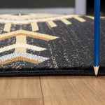 Load image into Gallery viewer, Tribes Black Southwest Area Rug