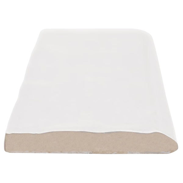 Ivy Hill Tile Kingston White Ceramic Bullnose Wall Tile 3 inch Width 8 inch Length Glossy Finish 1 sq ft/case