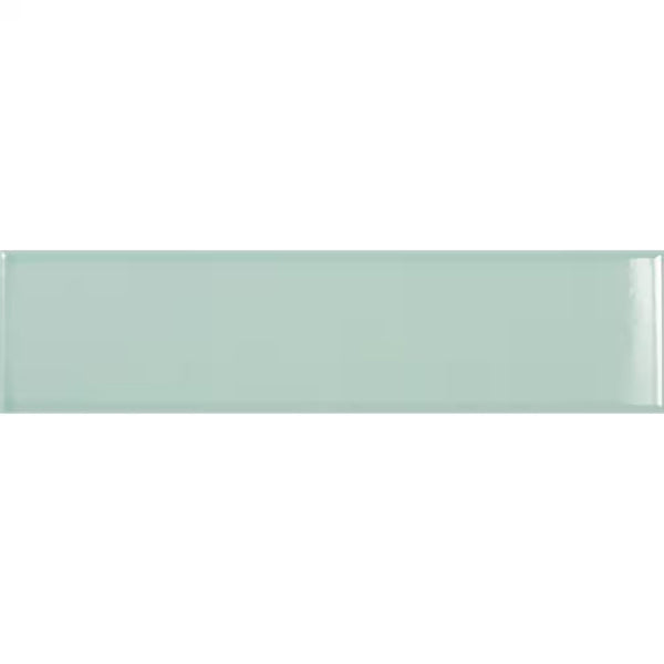 Modamo Santa Clara Metro Glossy Turquoise 3 inch x 12 inch Ceramic Wall Tile – 6 sq. ft. per Case, Glossy Rectangular Finish