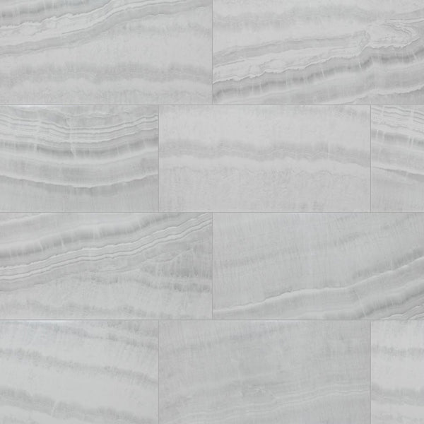 MSI Stone ULC Matrix Grey Porcelain Tile 12 inch x 24 inch Polished Finish 0.38 inch Thickness Floor and Wall Tile