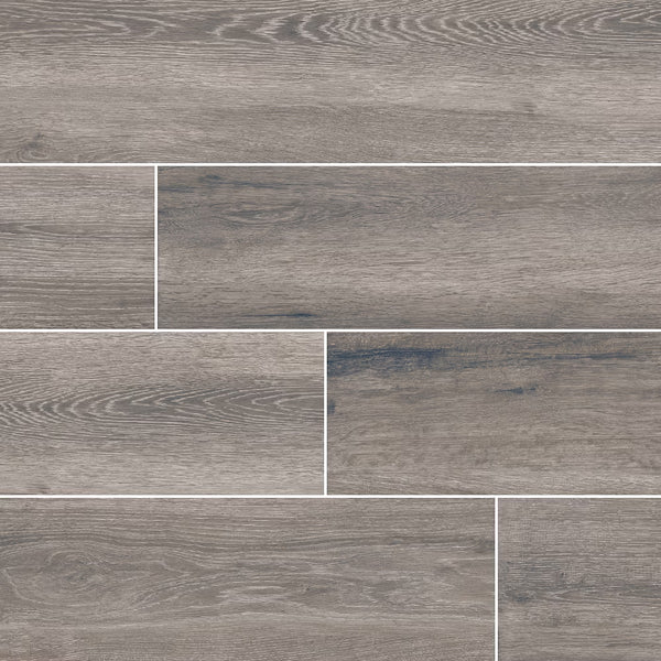 MSI Stone ULC Toledo Bark Porcelain Tile 8.9 mm Thick 6 inch x 36 inch 13.5 sq. ft./Case Matte Wood Look Floor and Wall Tile