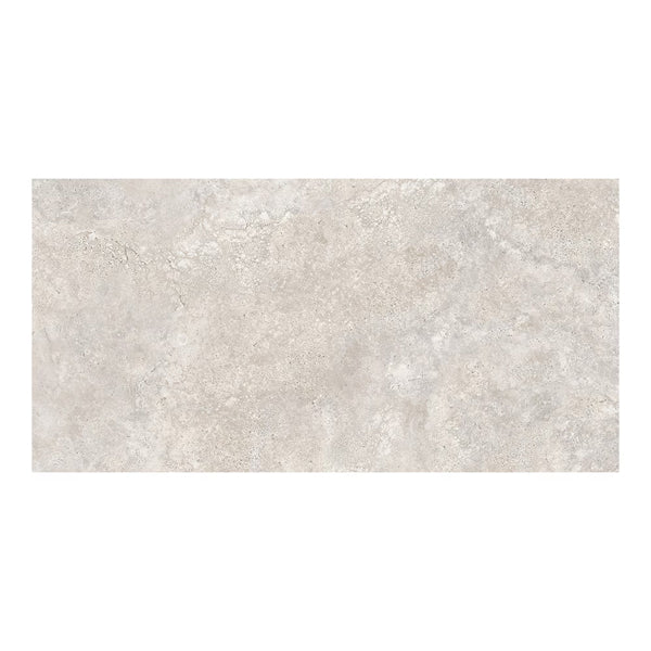 Modamo Travertine Cross Cut 24 inch x 48 inch Matte Glazed Porcelain Floor and Wall Tile 15.49 sq ft per Case Stone Look