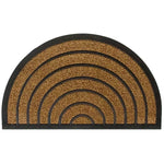 Charger l'image dans la visionneuse de galerie, StepGuard Faux Coir Ribbed Halfmoon Door Mat 18 inch x 30 inch Beige – Non-Slip Outdoor Entrance Mat