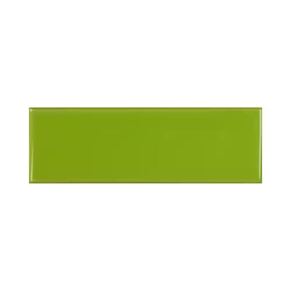 Modamo Chromie Lime Green 3-inch x 9-inch Glossy Ceramic Wall Tile – 2.97 sq.ft. per Case