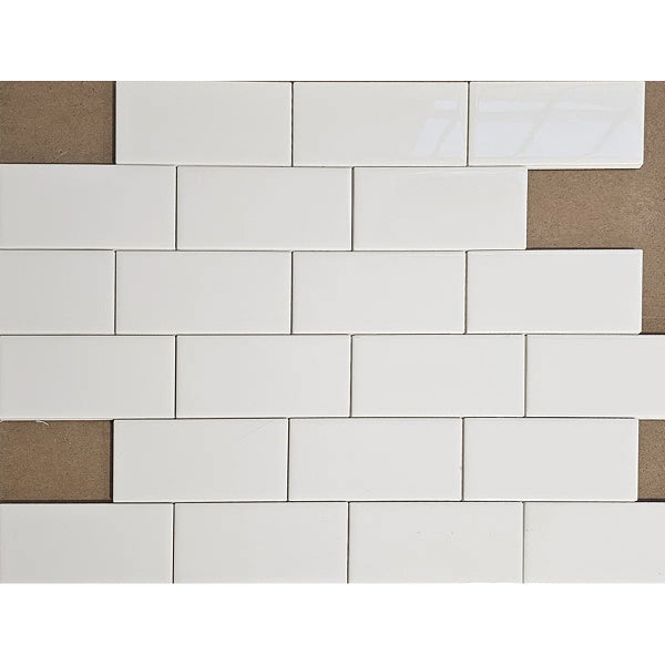 White 3" x 6" Subway Tile