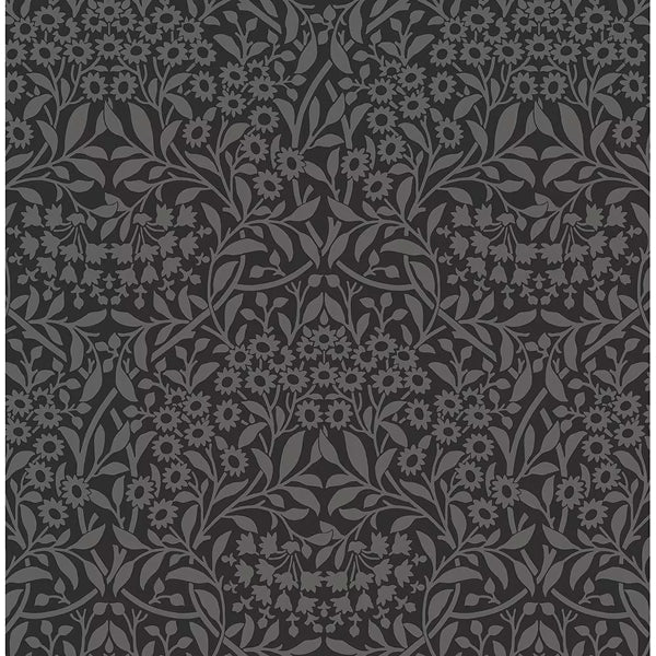 NuWallpaper Charcoal Darcy Peel & Stick Wallpaper