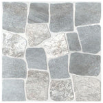 Load image into Gallery viewer, Merola Tile Laja Gris 17.75 inch x 17.75 inch Ceramic Floor and Wall Tile 24.42 sq. ft./case – Stone Look Textured High Sheen Finish
