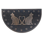 Charger l&#39;image dans la visionneuse de galerie, IH Casa Decor Casa Modern 18-Inch x 30-Inch Rubber Mat Halfmoon Lover Cats
