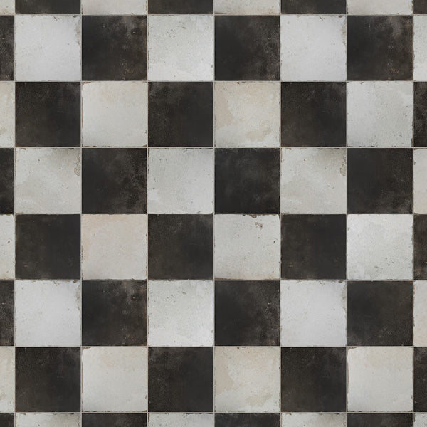 Merola Tile Kings Damero 17.63 inch x 17.63 inch Ceramic Floor and Wall Tile 0.37 inch Thick 10.95 sq ft/case Matte Encaustic Look