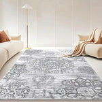 Load image into Gallery viewer, Polyester Machine Washable Oriental Light Grey Area Rug
