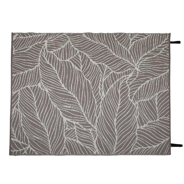 StyleWell Palm Leaves 5 ft. x 7 ft. Reversible Outdoor Area Rug – Beige Indoor/Outdoor Polypropylene Rug