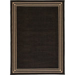 Load image into Gallery viewer, Hampton Bay Border Black/Beige 8 ft. x 10 ft. Indoor/Outdoor Area Rug – Fade Resistant Polypropylene Rug